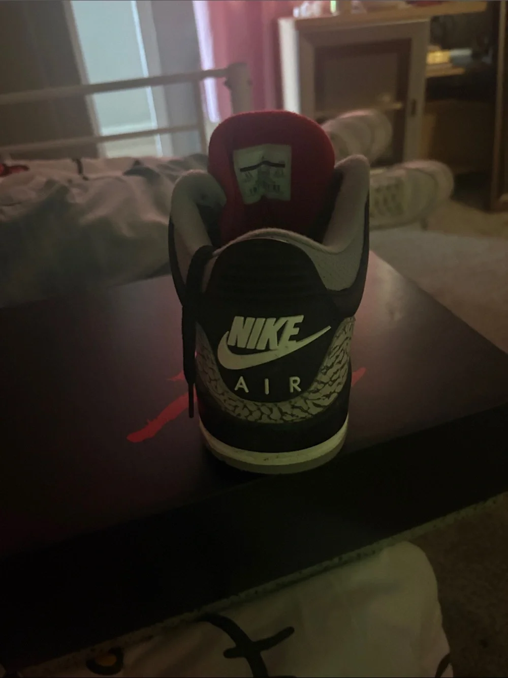 Jordan Men’s Black with Red Accent Retro Sneakers